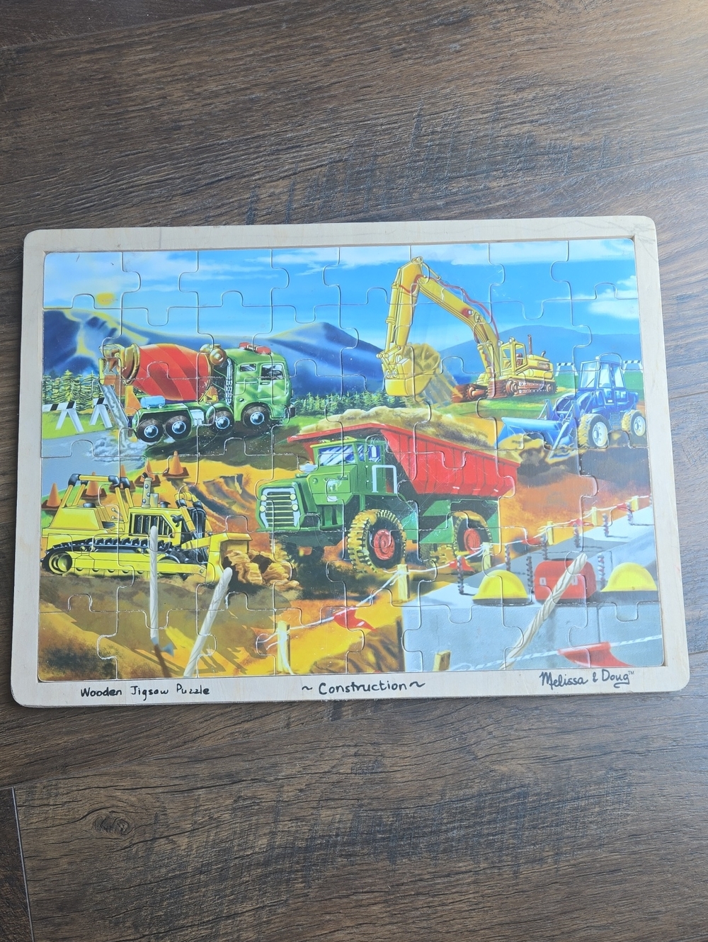 Melissa And Doug Wooden Construction Puzzle